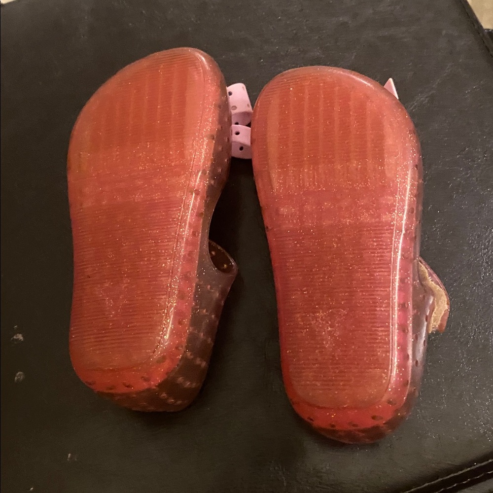 Mini Melissa Sparkling Pink Bow Dress Shoes size 8 girls - Picture 11 of 12